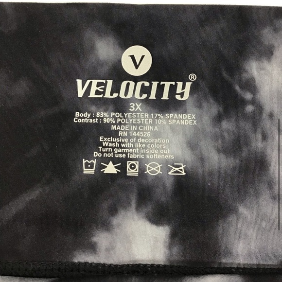 VELOCITY High Rise Tie Dye Leggings 3X - Picture 4 of 9